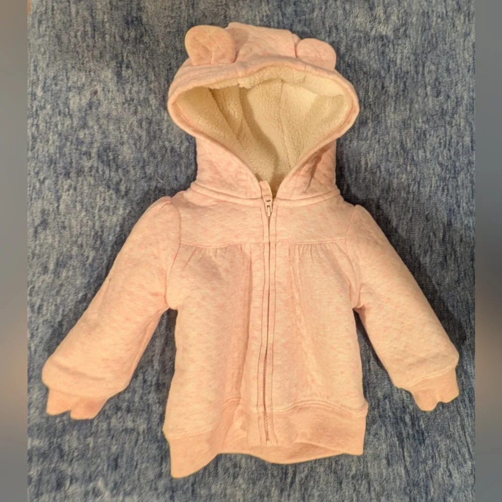 Carter's 3-6M Light Pink Kids Hoodie with Bear Ears